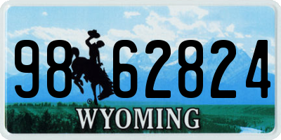 WY license plate 9862824