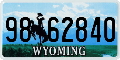 WY license plate 9862840