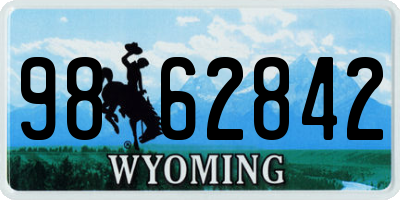 WY license plate 9862842