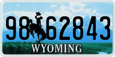 WY license plate 9862843