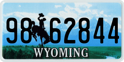 WY license plate 9862844