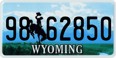 WY license plate 9862850