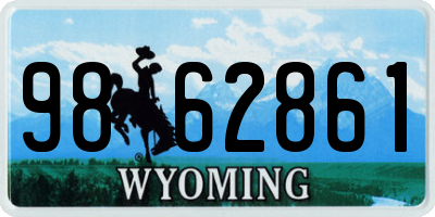 WY license plate 9862861