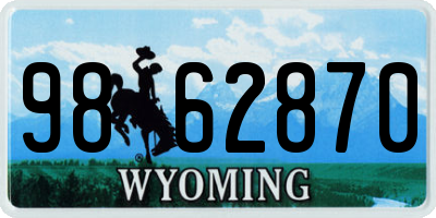 WY license plate 9862870