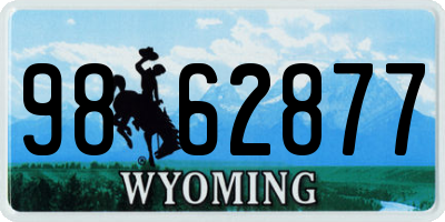 WY license plate 9862877