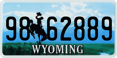 WY license plate 9862889
