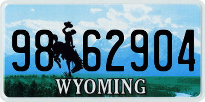 WY license plate 9862904