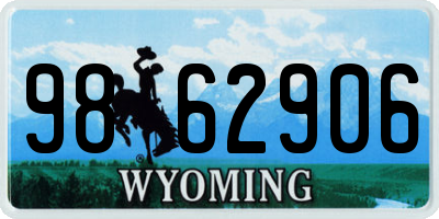 WY license plate 9862906