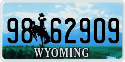 WY license plate 9862909