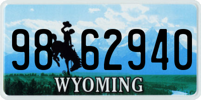 WY license plate 9862940