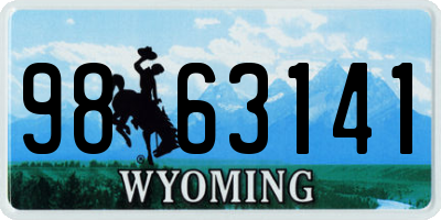 WY license plate 9863141