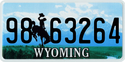 WY license plate 9863264