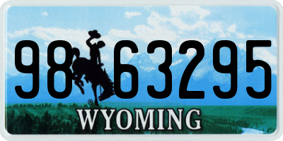 WY license plate 9863295