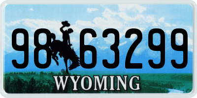 WY license plate 9863299