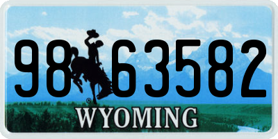 WY license plate 9863582