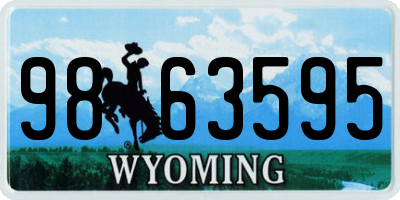 WY license plate 9863595