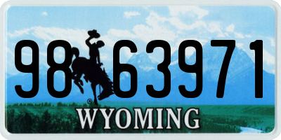 WY license plate 9863971