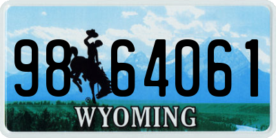 WY license plate 9864061
