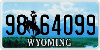WY license plate 9864099