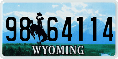 WY license plate 9864114