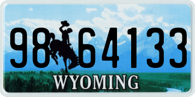 WY license plate 9864133