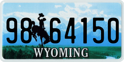 WY license plate 9864150