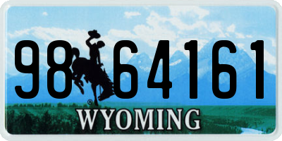 WY license plate 9864161