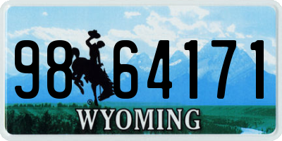 WY license plate 9864171