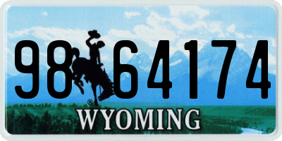 WY license plate 9864174
