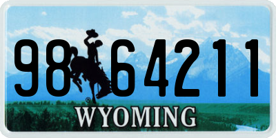 WY license plate 9864211