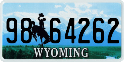 WY license plate 9864262