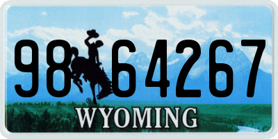 WY license plate 9864267