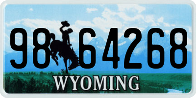 WY license plate 9864268