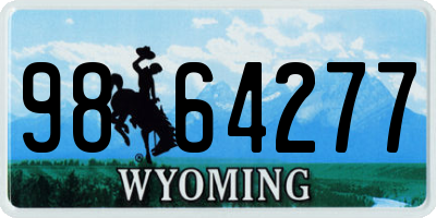 WY license plate 9864277