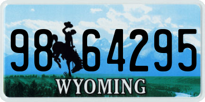 WY license plate 9864295