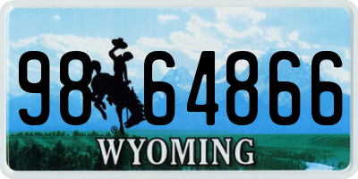 WY license plate 9864866