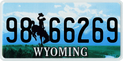 WY license plate 9866269