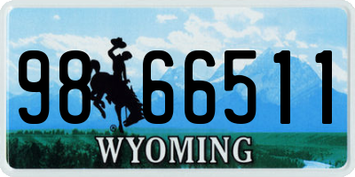 WY license plate 9866511