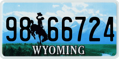 WY license plate 9866724
