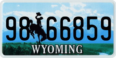WY license plate 9866859