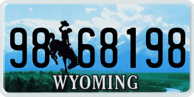 WY license plate 9868198