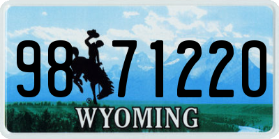 WY license plate 9871220
