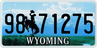 WY license plate 9871275