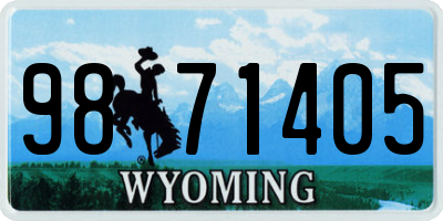 WY license plate 9871405