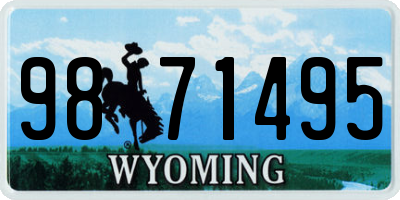 WY license plate 9871495