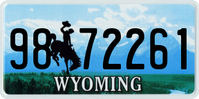 WY license plate 9872261
