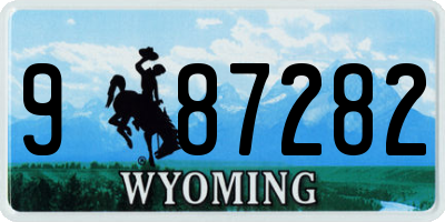 WY license plate 987282