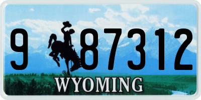 WY license plate 987312