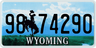 WY license plate 9874290
