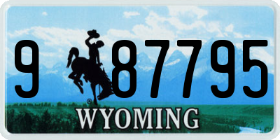 WY license plate 987795